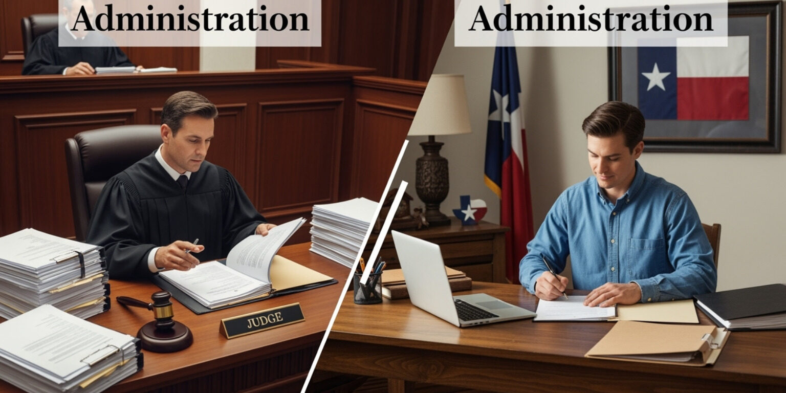 dependent vs independent administration texas